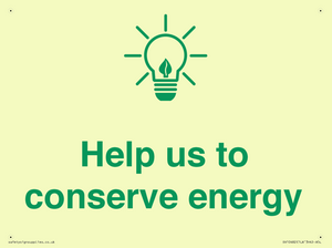 Help us to conserve energy 